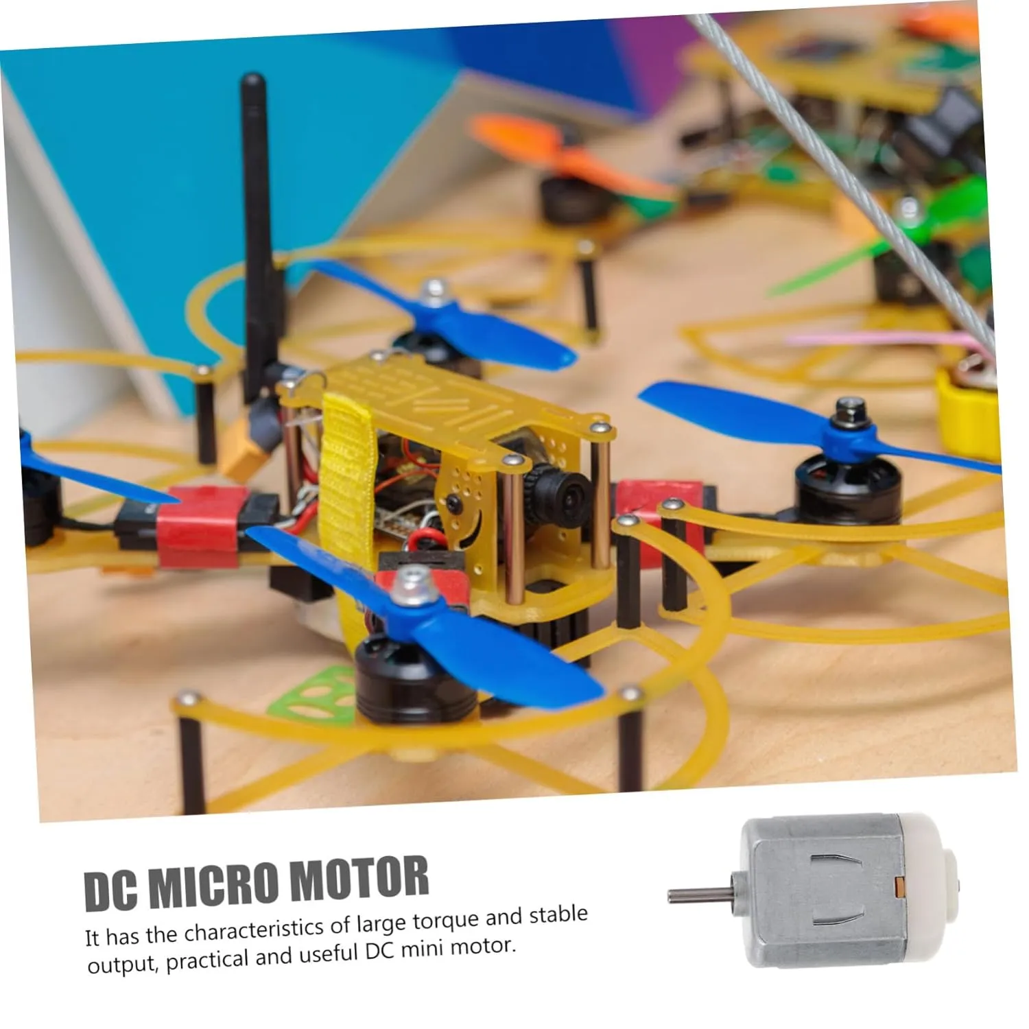 Gadpiparty 2sets Aluminum Alloy Mini Dc Motor Strong Torque for Miniature Fans Toy Cars 12pcs*2