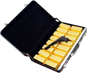 Garneck Doll House Accessory Miniature Suitcase Bar Mini Bricks Model Desk Ornament