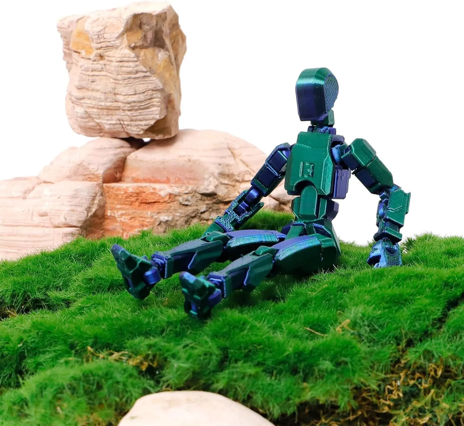 Generic Fifth Generation T13 Action Figure 4 Pack, 3D Printed Human Body Model, Lucky 13 Action Figure,Multi-Joint Movable Robot, PVC Model Full Body Mobile Robot Desktop Decoration
