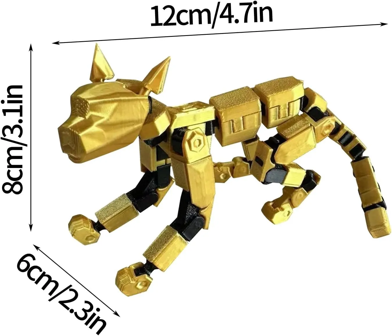 Generic T13 Robot Dog Action Figure Set - Multi-Jointed Movable Action Figure with Full Articulation