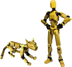 Generic T13 Robot Dog Action Figure Set - Multi-Jointed Movable Action Figure with Full Articulation