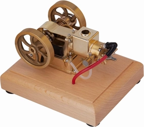 Generic Engine Model, Hit and Miss Engine DIY Assembly Mini 1.6cc Engine Kit, Evaporated Water-Cooled 4 Stroke Engine Motor Model, Horizontal Engine Kit, Physics Experiment Toys Gifts, Type 3