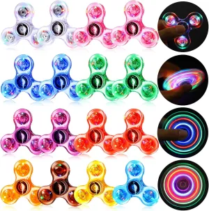 Gigilli Fidget Spinners 16 Pcs, Kids Party Favors, LED Light Up Bulk Fidget Spinners Kids 4-12 Goodie Bag Stuffers Glow in The Dark Party Supplies Birthday 3  Gifts