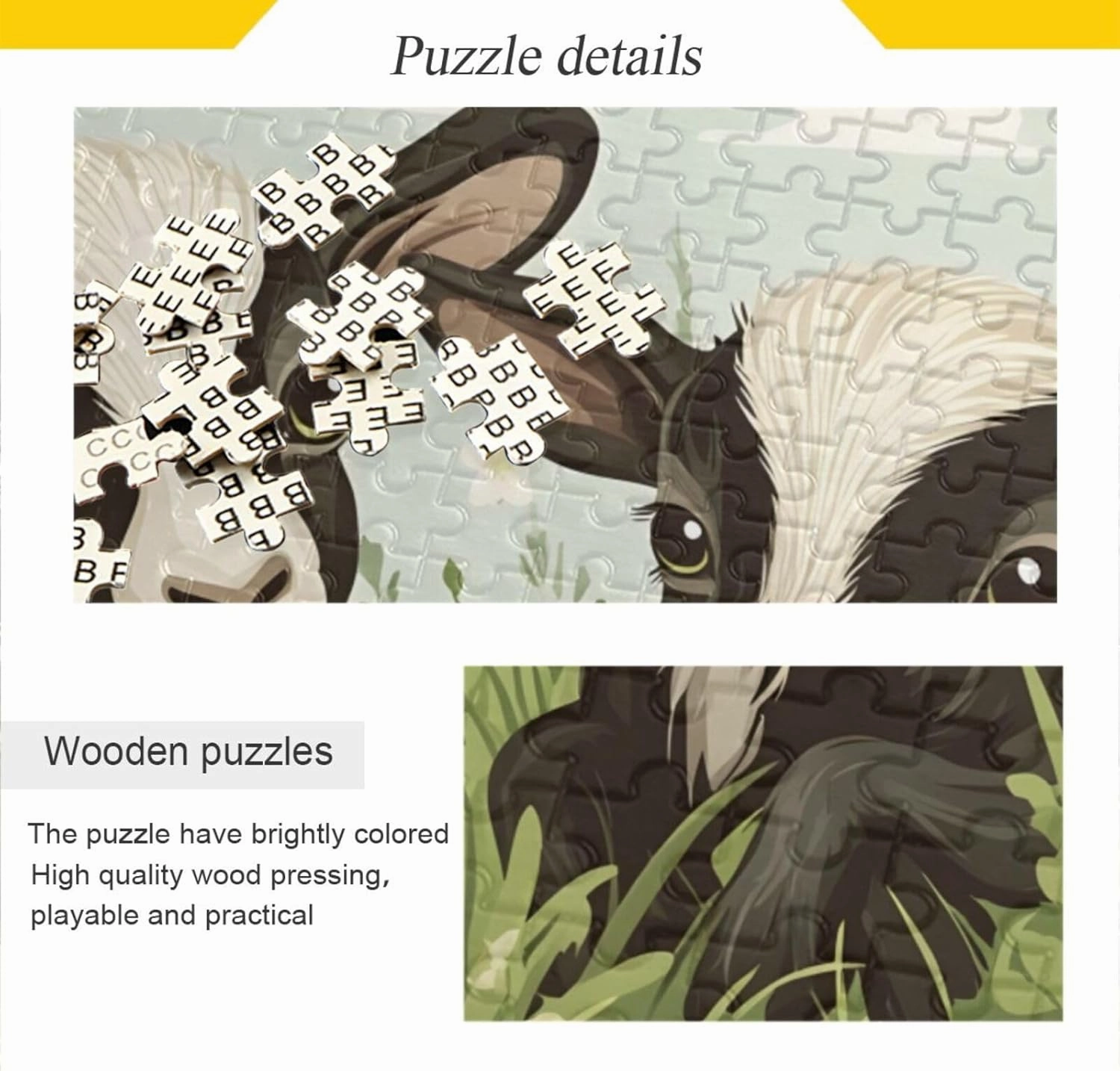 Goats Grassland Cute Jigsaw Puzzle for Adults 1000 Pieces, Extremely Challenging and Difficult Puzzle for Family Games, Party Entertainment, and Brain Teasing Fun
