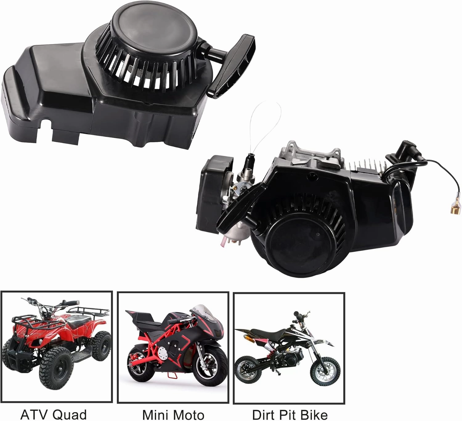 GOOFIT Pull Starter for 2-Stroke 43cc 47cc 49cc Pocket Bike Mini Quad Pit Bike Scooter ATV Motor Bike