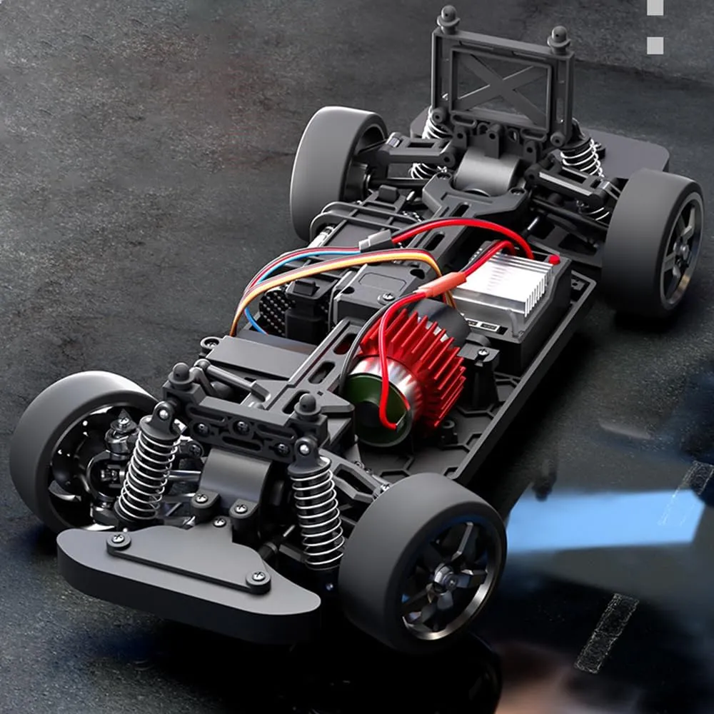 GoolRC 1:12 Scale RC Drift Car, 4WD Fast Remote Control Car with Gyro, 30KM/H High-Speed Racing Vehicle with LED Lights, Rechargeable Electric Toy Car Gifts for Boys Girls Kids