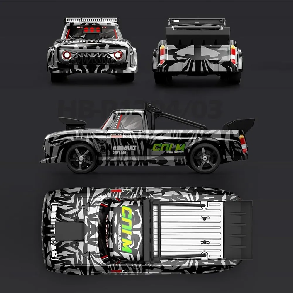 GoolRC 1:12 Scale RC Drift Car, 4WD Fast Remote Control Car with Gyro, 30KM/H High-Speed Racing Vehicle with LED Lights, Rechargeable Electric Toy Car Gifts for Boys Girls Kids