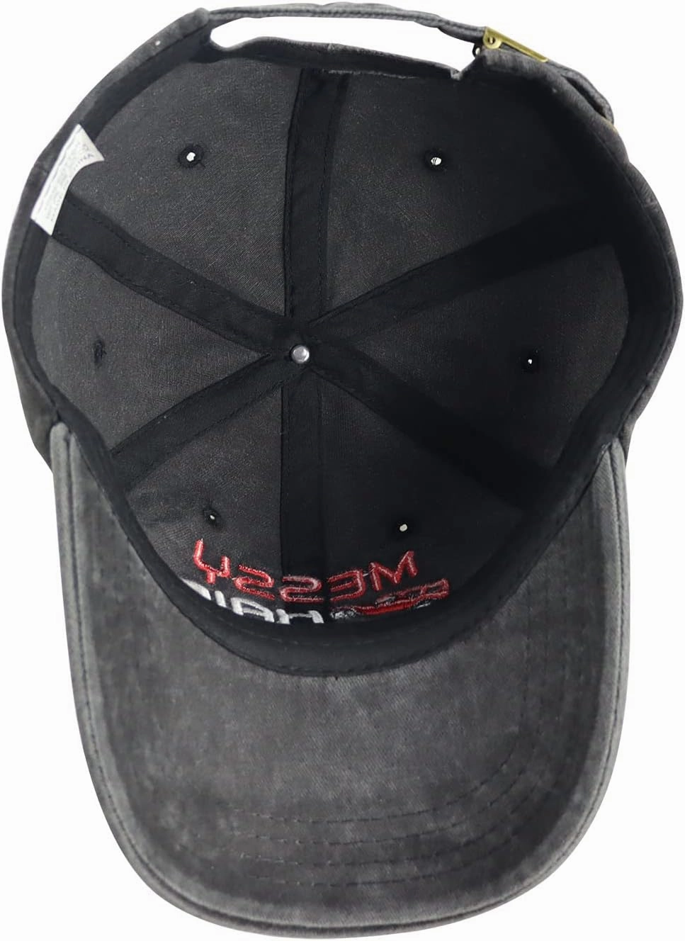 Goyklrb Messy Hair Don't Care Baseball Cap for Women Men, Funny Adjustable Washed Cotton Embroidered Hat