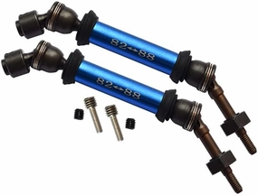 GPM for Traxxas Slash 4X4 Upgrade Parts Steel Aluminum Rear CVD Drive Shaft with 12mmx6mm Wheel Hex - 1Pr Set Blue