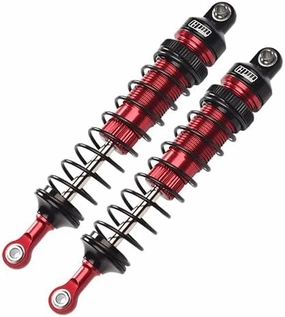GPM Upgrades Aluminum 6061-T6 Front Adjustable Spring Dampers for 1/10 Rock Rey LOS03009T1/T2 RC Car (Red)