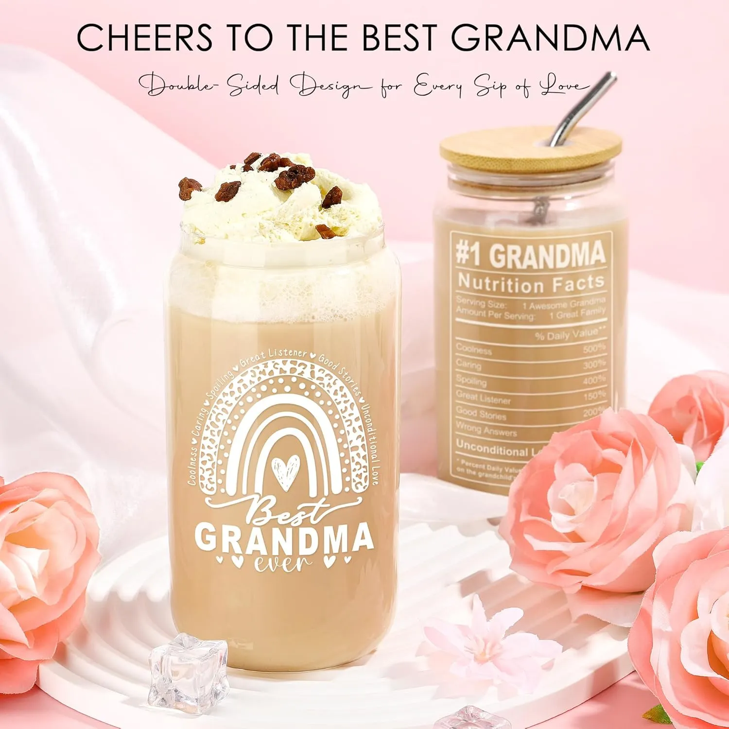 Grandma Gifts for Grandma Birthday Gifts from Grandkids Unique New Grandmother Gift for Nana Gift Ideas for Grandmas Cool Presents for Grandmas Bracelet Tote Bag Cup Candle Socks Acrylic Puzzle