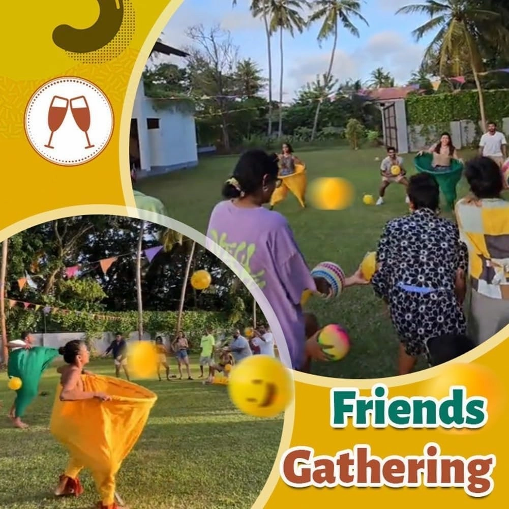 Granny Pants Outdoor Game, Big Granny Pants Yard Game with Bouncy Balls, Yard Field Family Reunion Outdoor Games Sets for Adults - The Ultimate Backyard Party Games(4pcs)