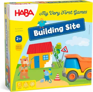 HABA My Very First Games Building Site, A Cooperative Learning Kids Game, Toddler Learning Activities & Games for 2  Year Olds with Included Toy Truck