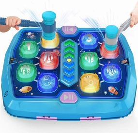 Hammer Mole Game for 3 4 5 6 Year Old Boys, Pounding Toys for Age 3-8, 3 Modes & Light Interactive Toddlers Toy with 2 Hammer, Baby Toy Gifts for Early Learning, Birthday Gift for Toddler Boy Girl