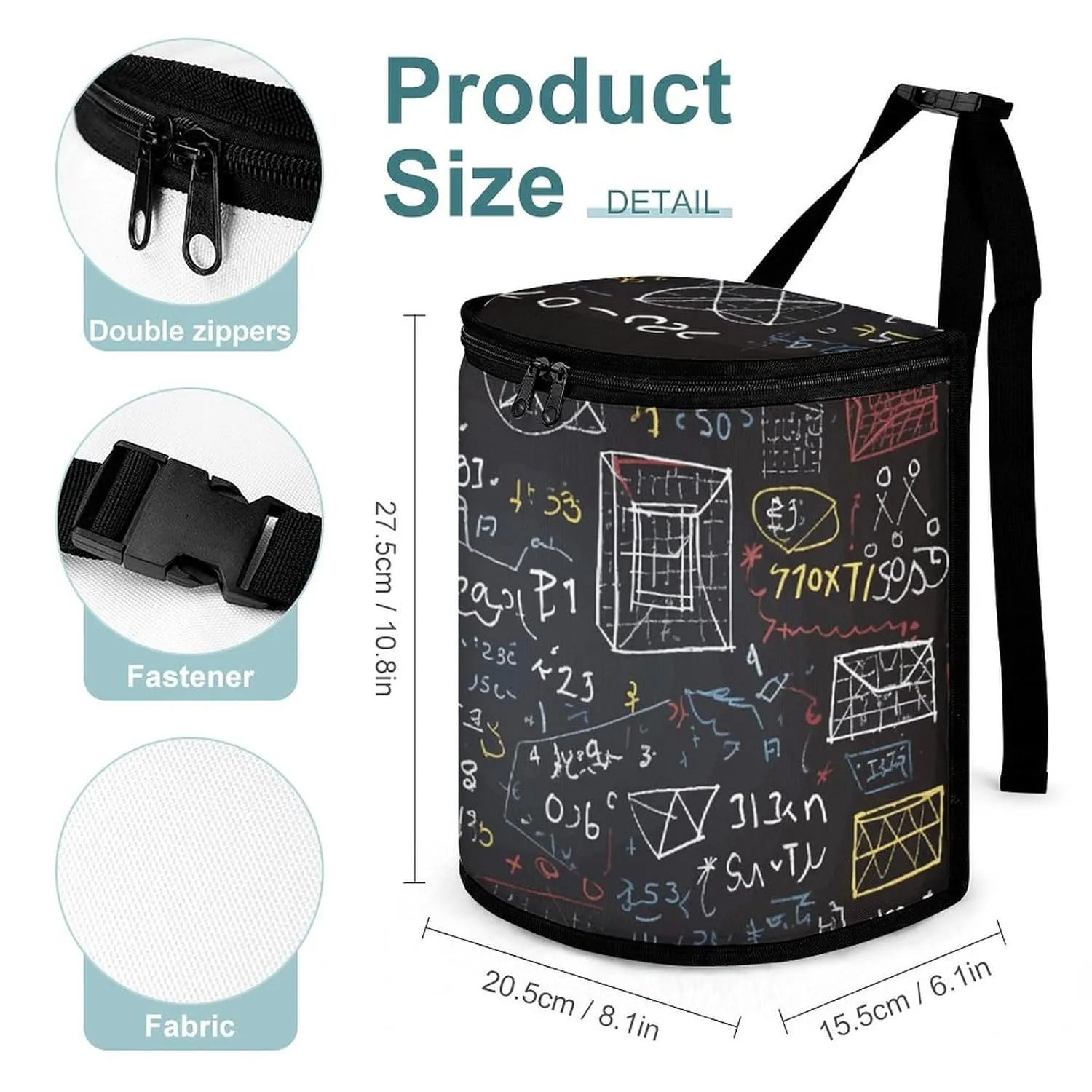 Hanging Car Garbage Bag Mathematics and Physics Portable Car Trash Bag for Car SUV Truck