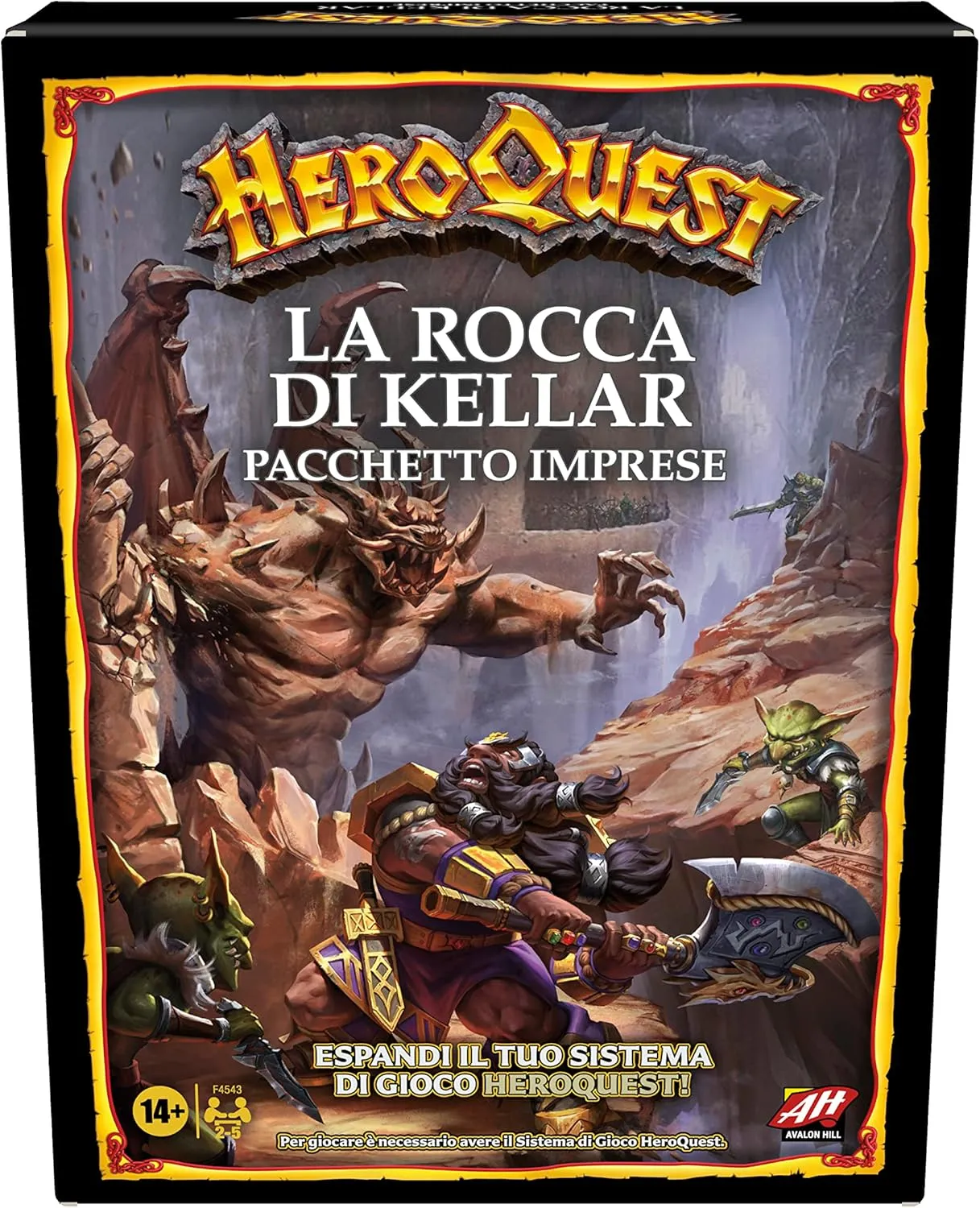 Hasbro Gaming Avalon Hill, HeroQuest The Rock of Kellar, Pack of Business, Dungeon Crawler Style Fantasy Adventure Game, to Play You Need to Have The Basic HeroQuest Game System