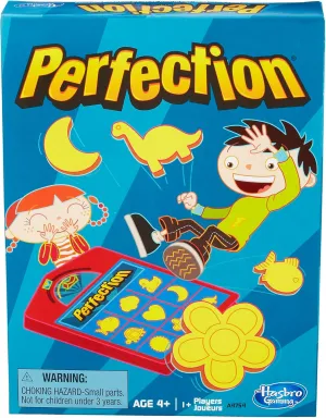 Hasbro Gaming Perfection Game for Kids | Popping Shapes and Pieces | Preschool Board Games for Clasroom | Back to School Gifts | Ages 4  (Amazon Exclusive)