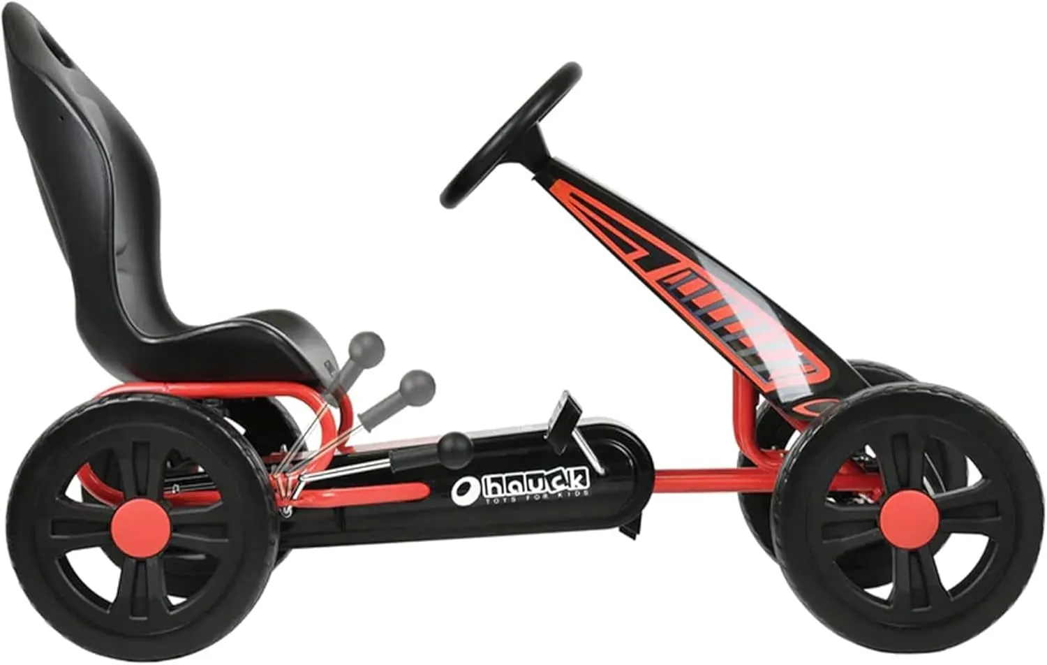 Hauck Hurricane Pedal Go Kart, Ride-On Toy w/ Rubber Tires & Handbrake, for Kids Ages 4-10