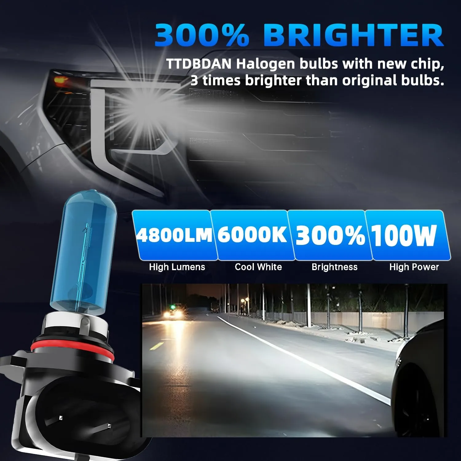 Headlights Compatible with 2003-2009 GX470 Halogen Headlight Bulbs,9005/HB3/H10 High Beam & H11/H8/H9 Low Beam Headlight Bulbs For GX470,Plug And Play,Pack of 4