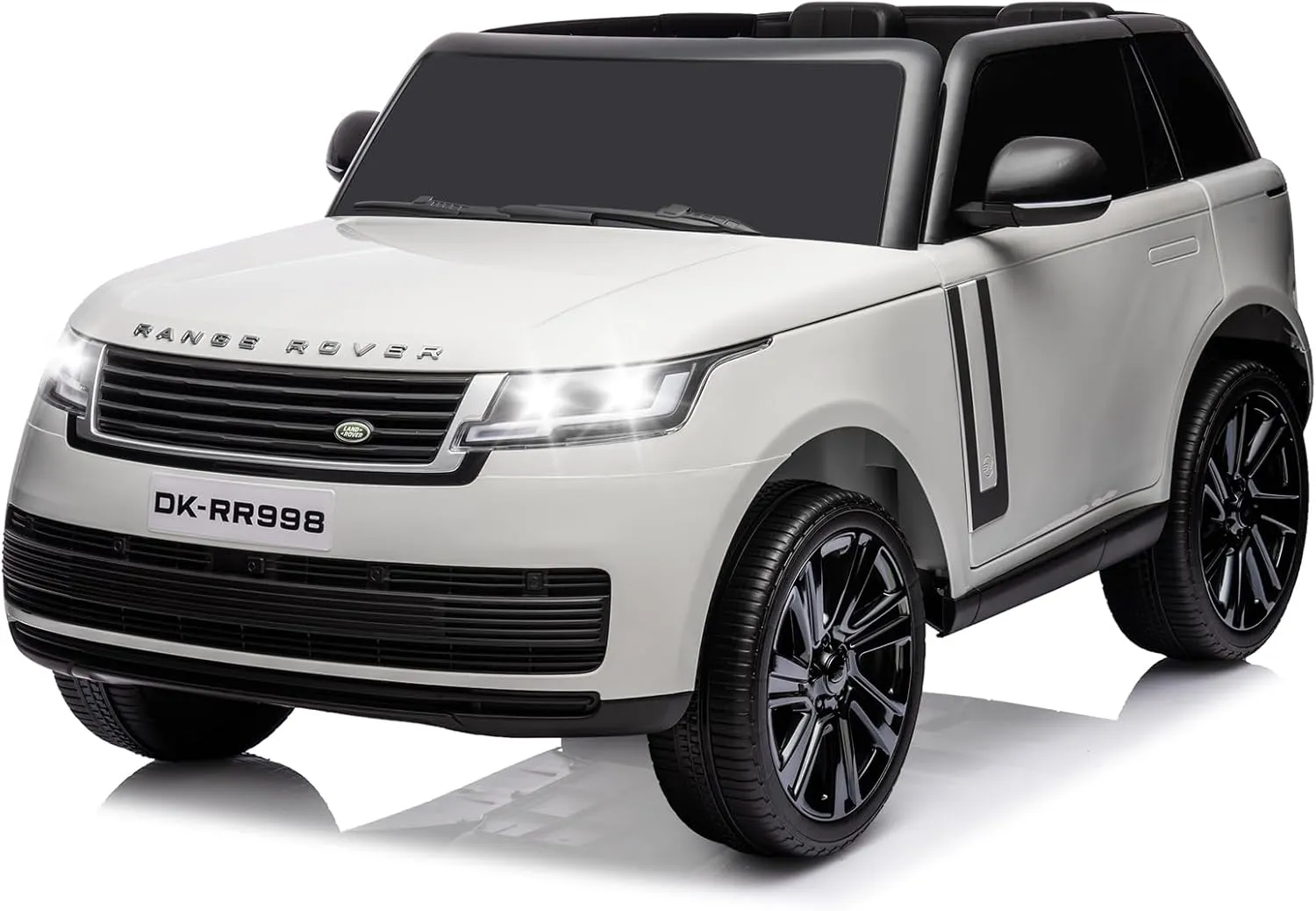 Hetoy 24V 2-Seater Licensed Land Rover Ride On Car Toy w/Parent Remote Control, 3 Speeds, Wireless Music, MP3 Player, Electric Car for Kids, White