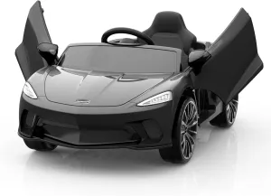Hetoy Ride On Car for Kids 12V Licensed Battery Powered Sports Car with 2 Speeds, Parent Control, Sound System, Led Headlights and Hydraulic Doors