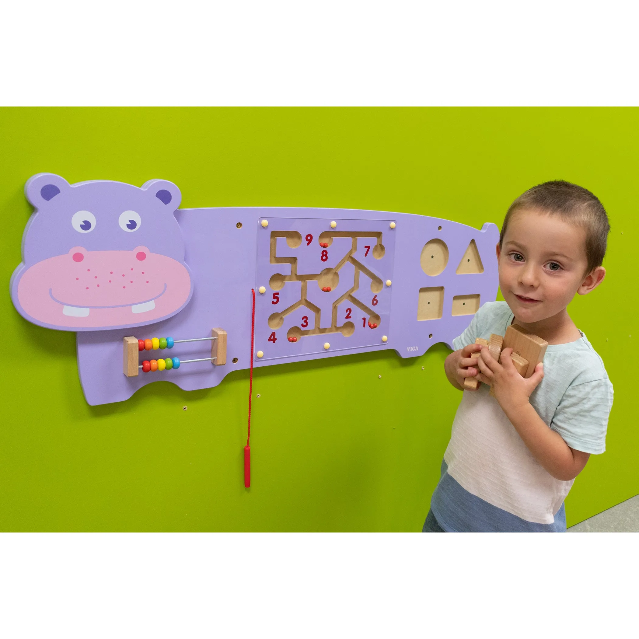 Hippo Activity Wall Panel - 18m  - Toddler Activity Center