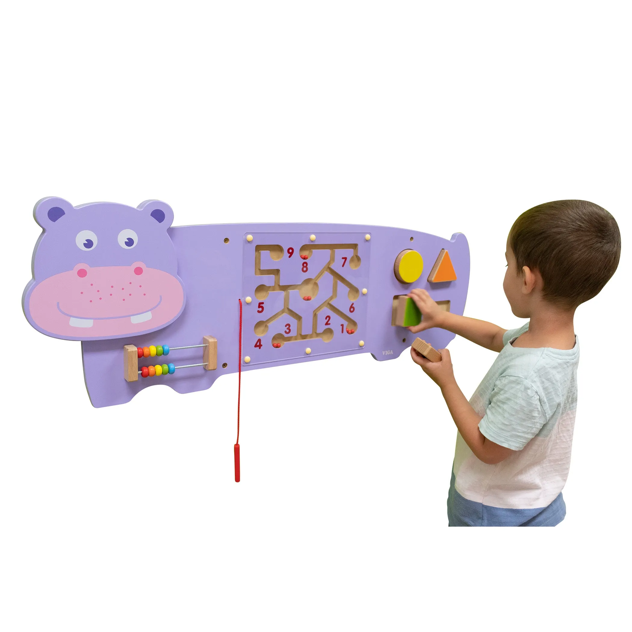 Hippo Activity Wall Panel - 18m  - Toddler Activity Center