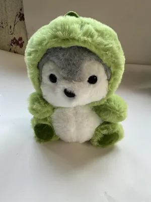 Husky Dinosaur Plush Toy,7.5 Inch Green Dino Costume Stuffed Animal, Super Soft Husky Dog Doll for Kids and Collectors.(Dinosaur)