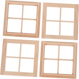IMIKEYA Doll House Ornaments Set Mini Window Frame Models Micro Landscape Models Window Frame Decor Doll House Furniture Decor
