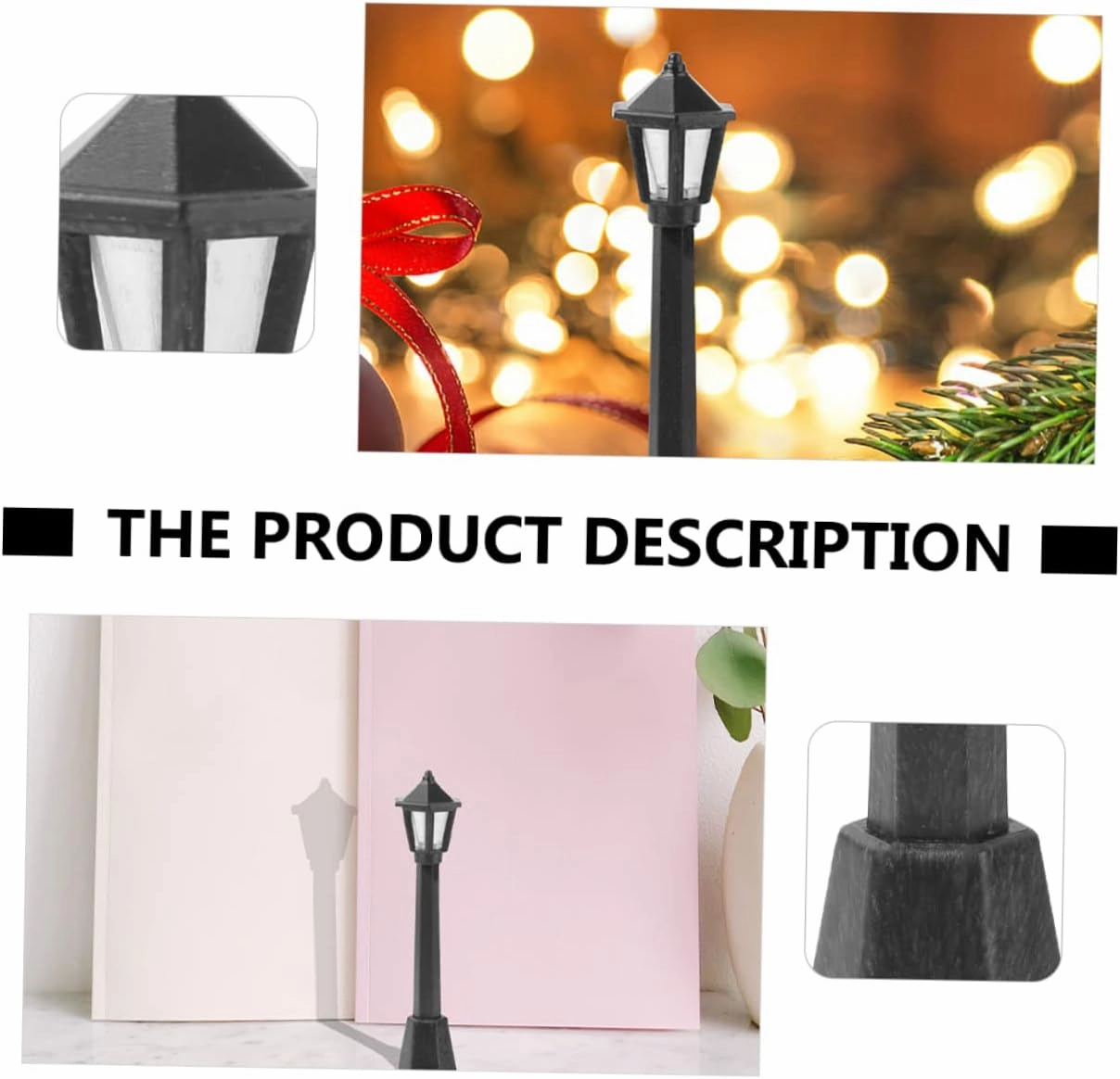 IMIKEYA 3sets 12pcs Miniature Plastic Post Lamp Simulation Streetlight Model for Dollhouse Decoration Compact and Portable Playing House Light for Miniature Landscape Creations 12pcs*3