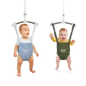 Infant Master Baby Doorway Jumpers Blue and Green, Sturdy Johnny Jumper w/Adjustable 10.8"-23.6" inches Strap