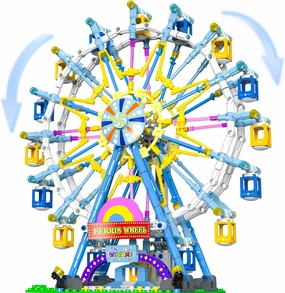 Interactive Ferris Wheel Building Set with Lights, 813-Piece STEM Learning Toy for Kids and Adults, Perfect Amusement Park Construction Kit for Ages 8  Boys and Girls