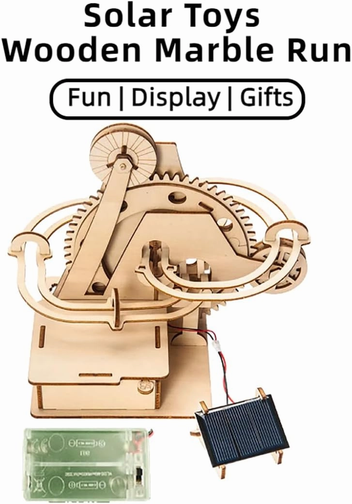 Interactive Marble Run STEM Educational Toy 3D Wooden Puzzle and Construction Kit for Kids Ages 8-12,Encourages Creativity,Problem-Solving,Brain Development, for Boys and Girls