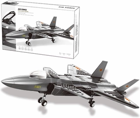 J-20 Heavy Stealth Fighter Military Fighter Air Force Building Block Set,WW2 Military Airplanes Model,Aircraft Plane Brick Building Set Toy Gifts for Kids and Adults,290PCS