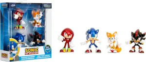 Jada Metalfigs Sonic The Hedgehog 4-Pack, Sonic, Tails, Knuckles, Shadow, 2.5” Die-Cast Figures - Wave 1, Ages 8 