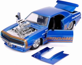 Jada Toys Bigtime Muscle 1:24 1969 Chevy Camaro Earthshaker Die-cast Car Candy Blue, Toys for Kids and Adults