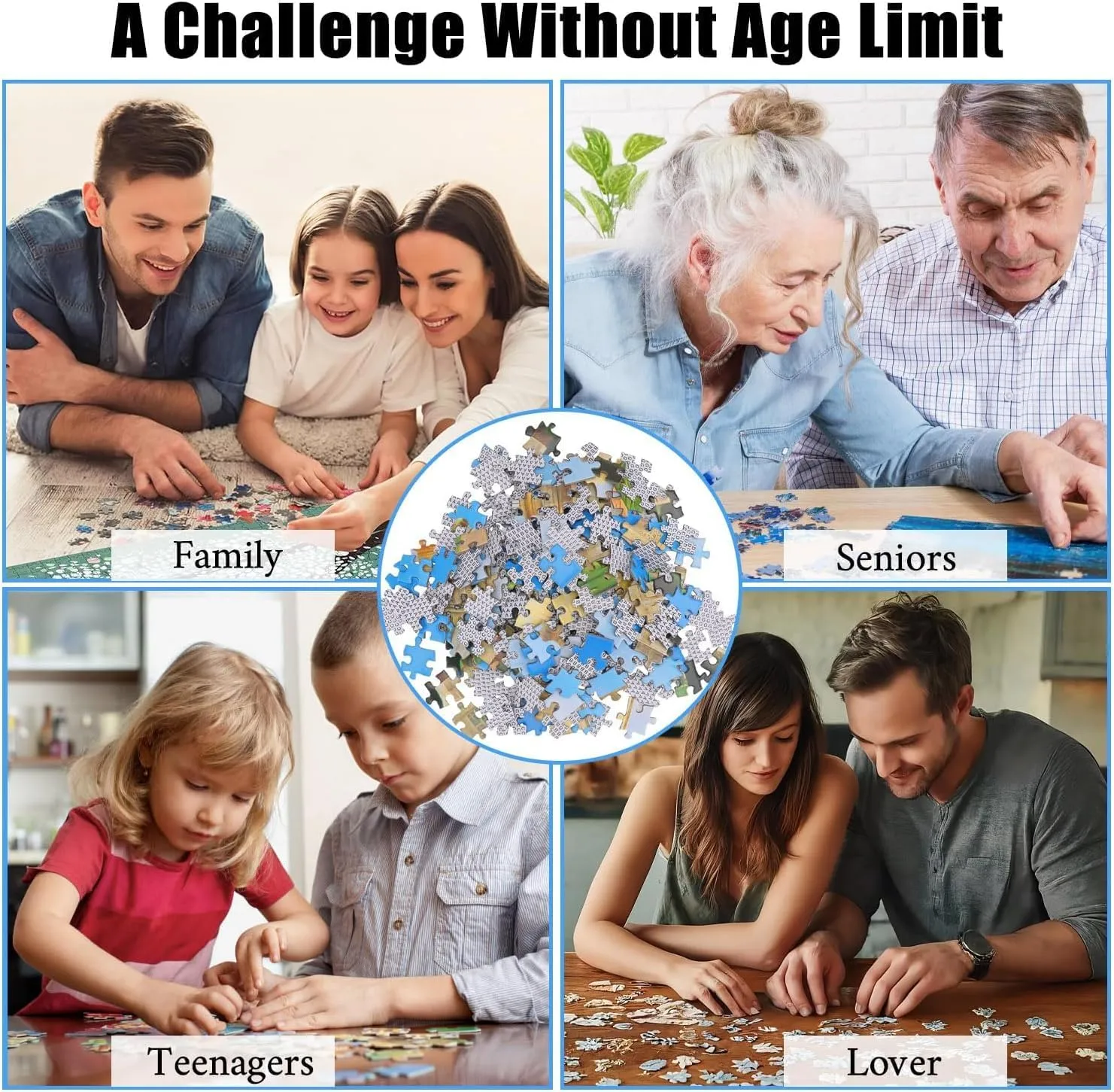Jigsaw Puzzles 500 Pieces Animal Cute Fish Puzzle for Adults Wooden Funny Games Full of Challenging and Exciting