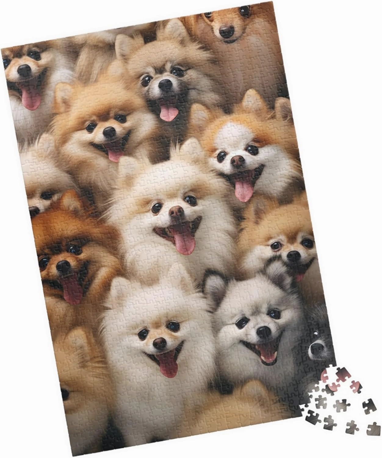 Jigsaw Puzzle 500 Piece for Adults Pomeranian Dogs Puppy,Cute Animal Wooden Puzzles for Youth Children Home Decor Funny Game Best Gift Preschool Toys