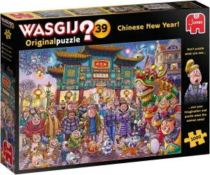 Jumbo, Wasgij, Original 39 - Chinese New Year!, Unique Collectable Jigsaw Puzzle for Adults, 1,000 Piece