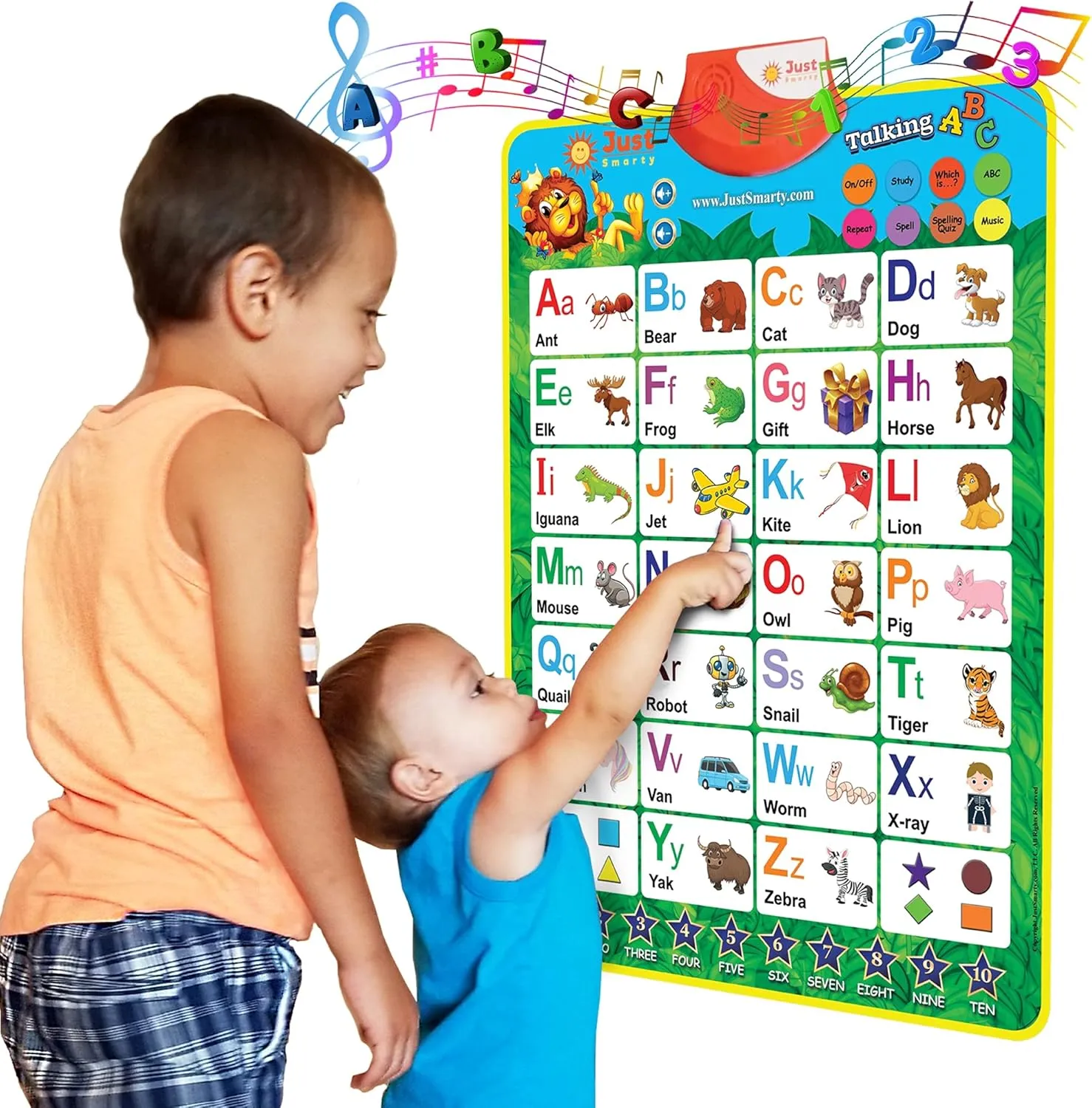 Just Smarty Interactive Learning & Education Toys for 2  year old | Alphabet Learning Toddler Toys Age 1-2 | Learning Toys for 1   Year Old Boys and Girls | ABC Baby Learning Toys 12-18 Months