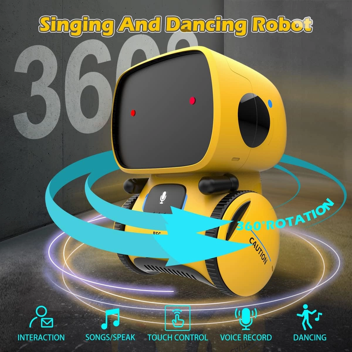 KaeKid Robots for Kids, Interactive Smart Robotic with Touch Sensor, Voice Control, Speech Recognition, Singing, Dancing, Repeating and Recording, Robot Toy for 3 4 5 6 7 8 Year Old Boys Girls