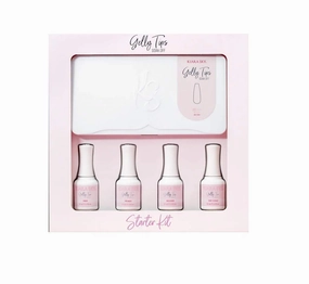 Kiara Sky Gelly Tips Starter Kit | Includes Prep, Primer, Builder, Top Coat, Tips | Almond Medium (No Lamp)