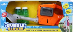Kid Galaxy: Bubble Blower - Electric Weeder - 15" Flashing Lights Blaster, Outdoor Realistic Looking Trimmer, 6oz Bubble Solution, Kids Toy, Ages 3 