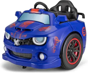 Kid Trax Dizzy Racers Toddler Electric Car - Ride On Toy, 6V Battery Kids Ride On Toy, w/ 360 Spin Feature, Indoor/Outdoors Toys, Toddler Cars for Girls and Boys, Max Weight 66lbs, Ages 2-5 - BLUE CAR