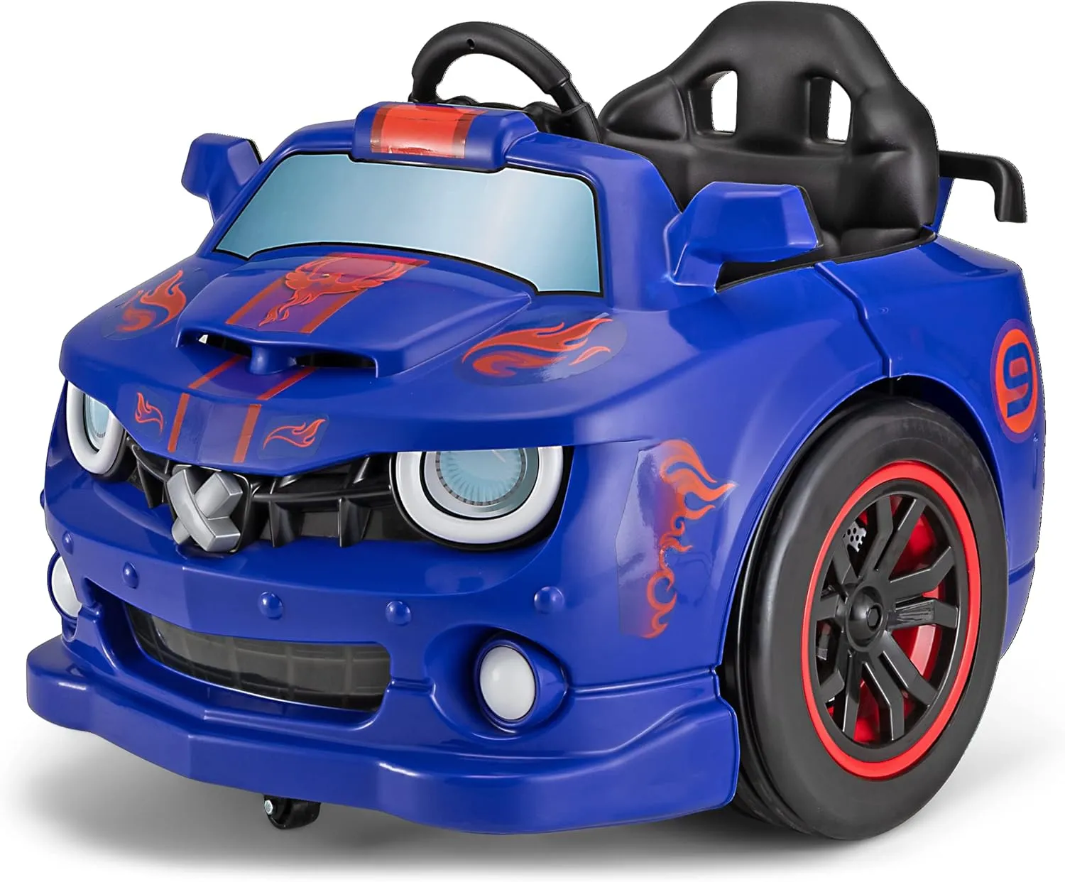 Kid Trax Dizzy Racers Toddler Electric Car - Ride On Toy, 6V Battery Kids Ride On Toy, w/ 360 Spin Feature, Indoor/Outdoors Toys, Toddler Cars for Girls and Boys, Max Weight 66lbs, Ages 2-5 - BLUE CAR