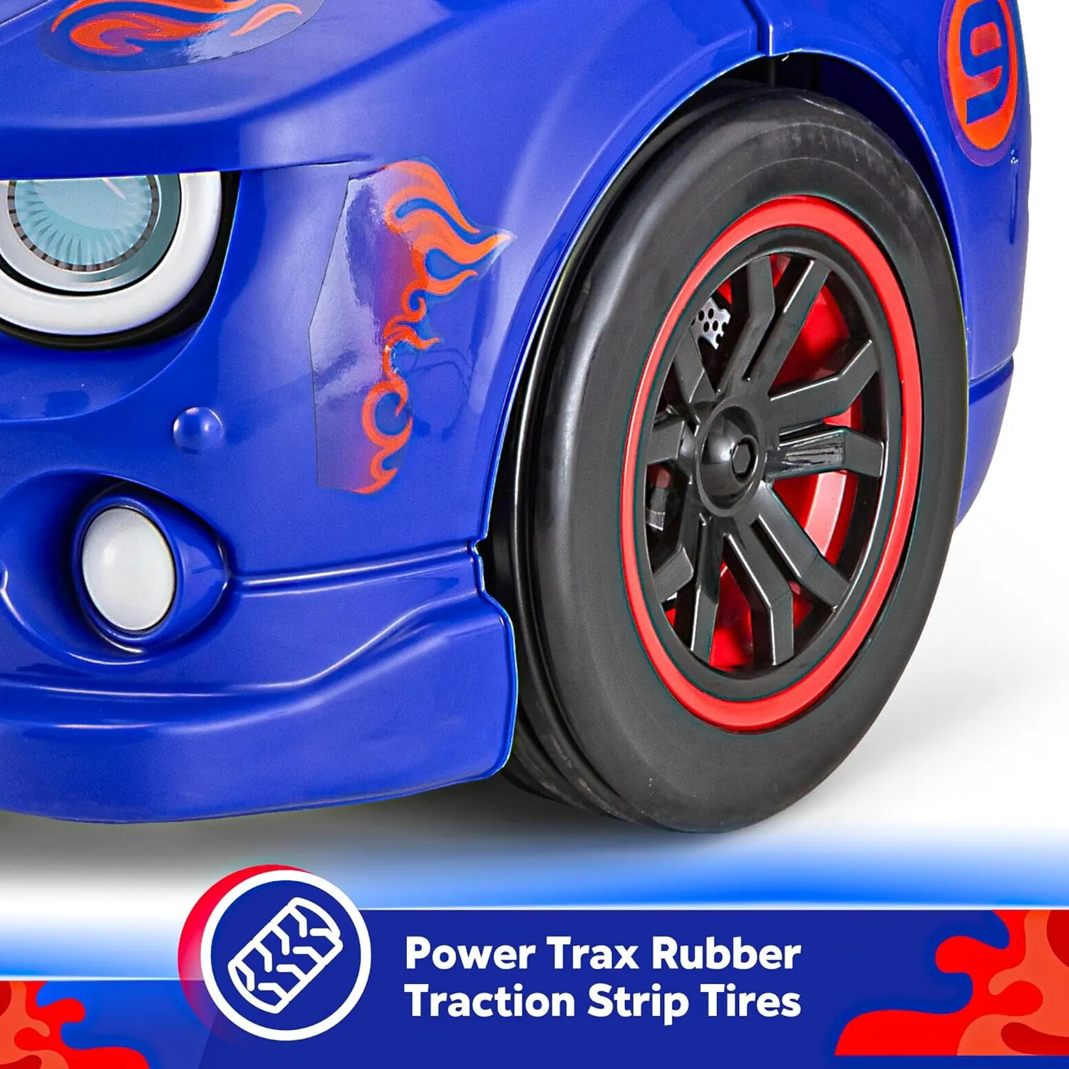 Kid Trax Dizzy Racers Toddler Electric Car - Ride On Toy, 6V Battery Kids Ride On Toy, w/ 360 Spin Feature, Indoor/Outdoors Toys, Toddler Cars for Girls and Boys, Max Weight 66lbs, Ages 2-5 - BLUE CAR