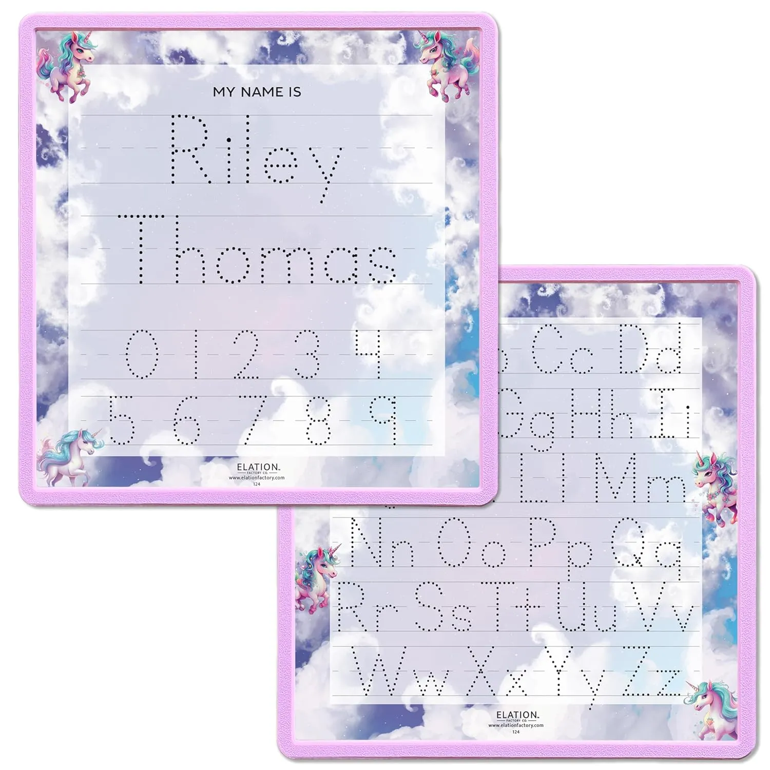 Kid's Name Tracing Board | Dry Erase Letter Tracing | Reusable Name Tracing Board | Letter Tracing Board | Personalized | Unicorn Theme