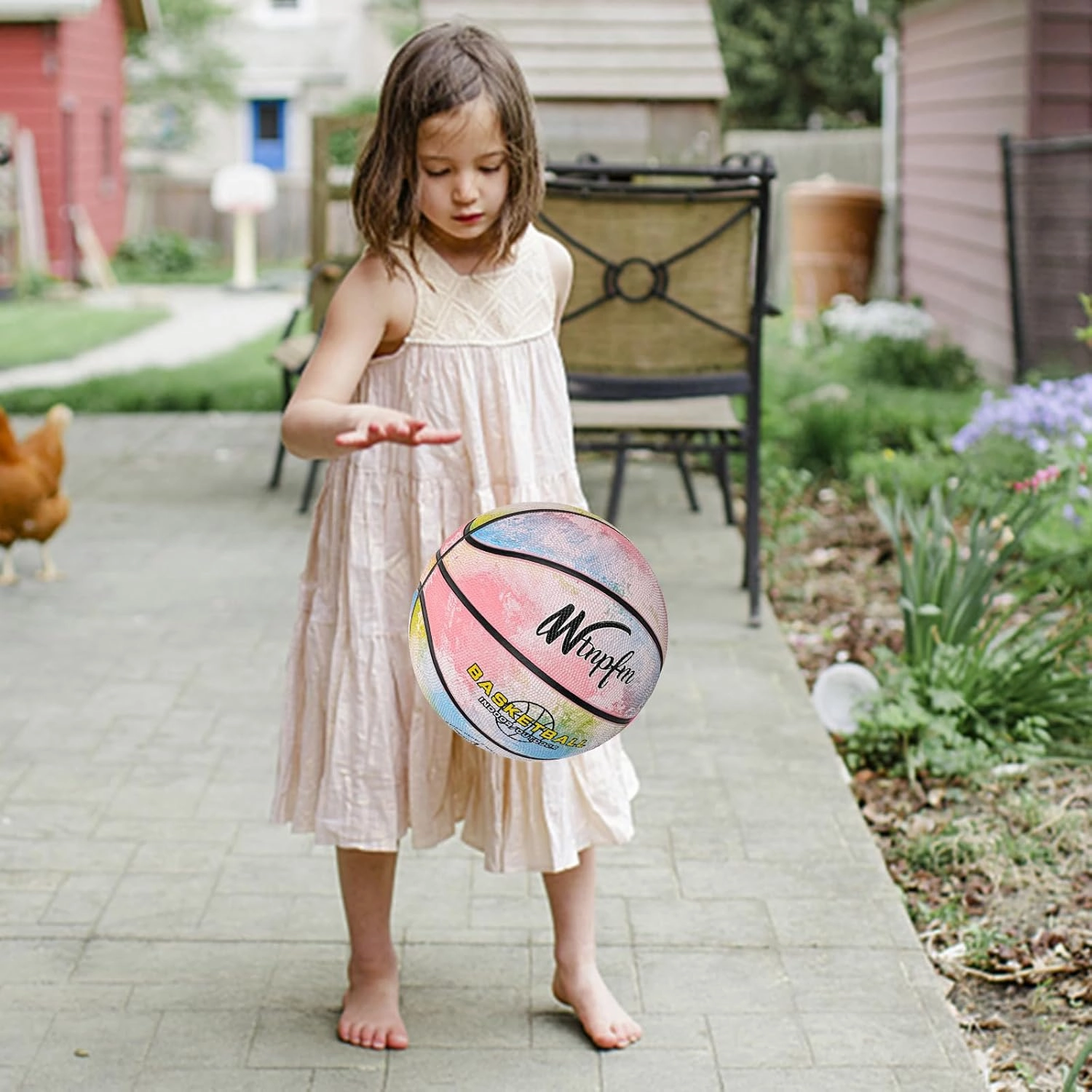 Kids Basketball Size 3 (22"),Youth Basketball Size 5(27.5") for Beginner(Boys&Girls) Premium Rubber Indoor Outdoor for Age Under 12