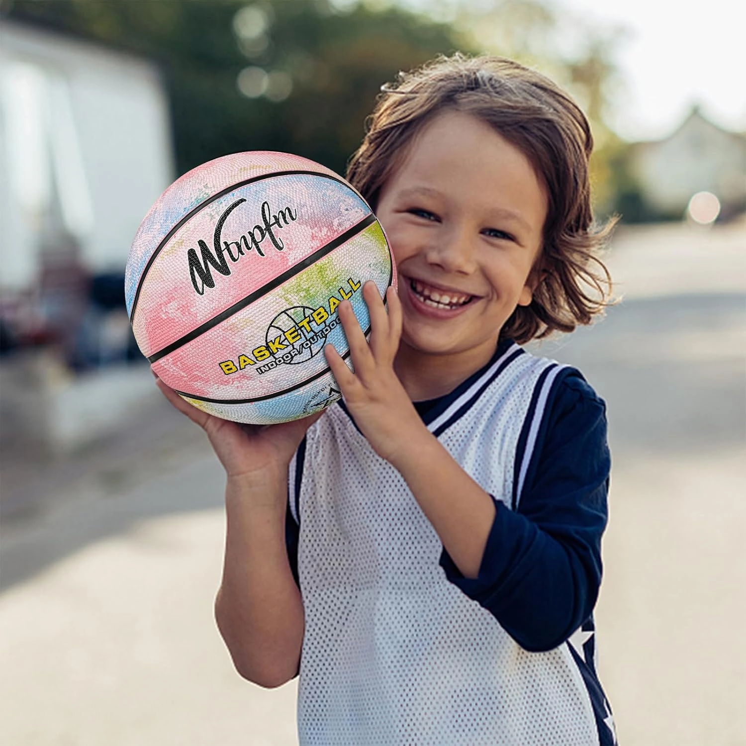 Kids Basketball Size 3 (22"),Youth Basketball Size 5(27.5") for Beginner(Boys&Girls) Premium Rubber Indoor Outdoor for Age Under 12