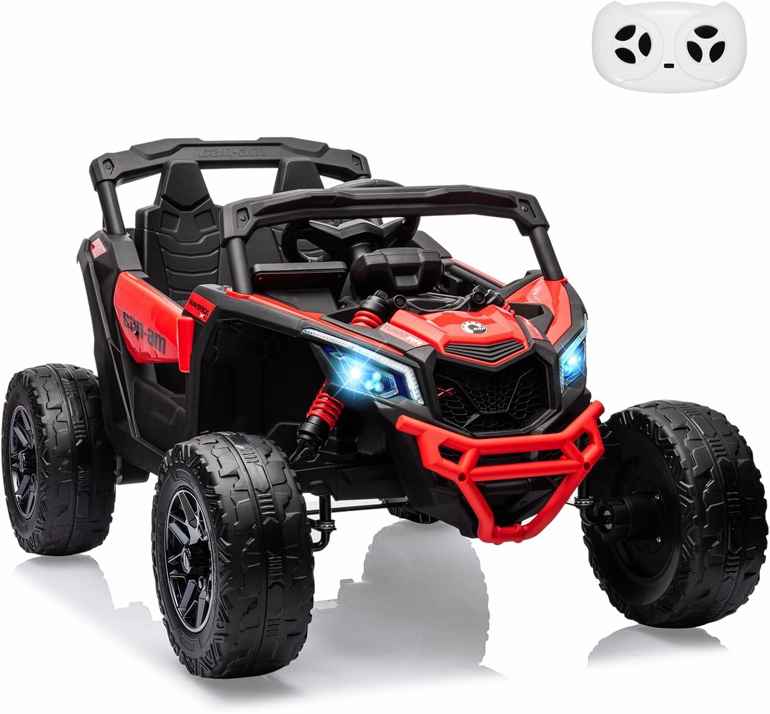 Kids UTV, Electric Ride on UTV Car, Licensed Can-Am Electric Off-Road Car, Ride On Truck Car w/Remote Control, Large Seat, Spring Suspension, Ride on Toys for Kids